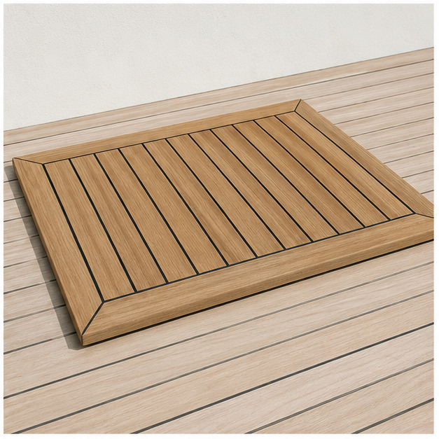 Hand-Laid Teak Deck Panel by TOG & TOG MARINE